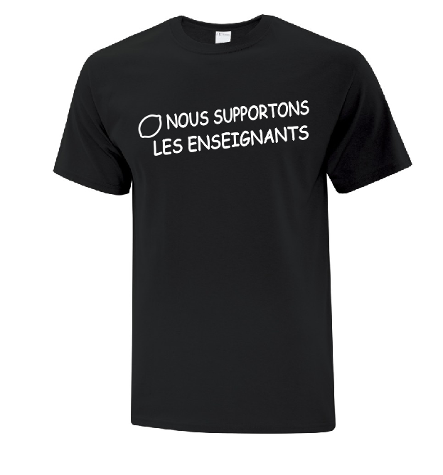T shirt -Citron Supportons les enseignants