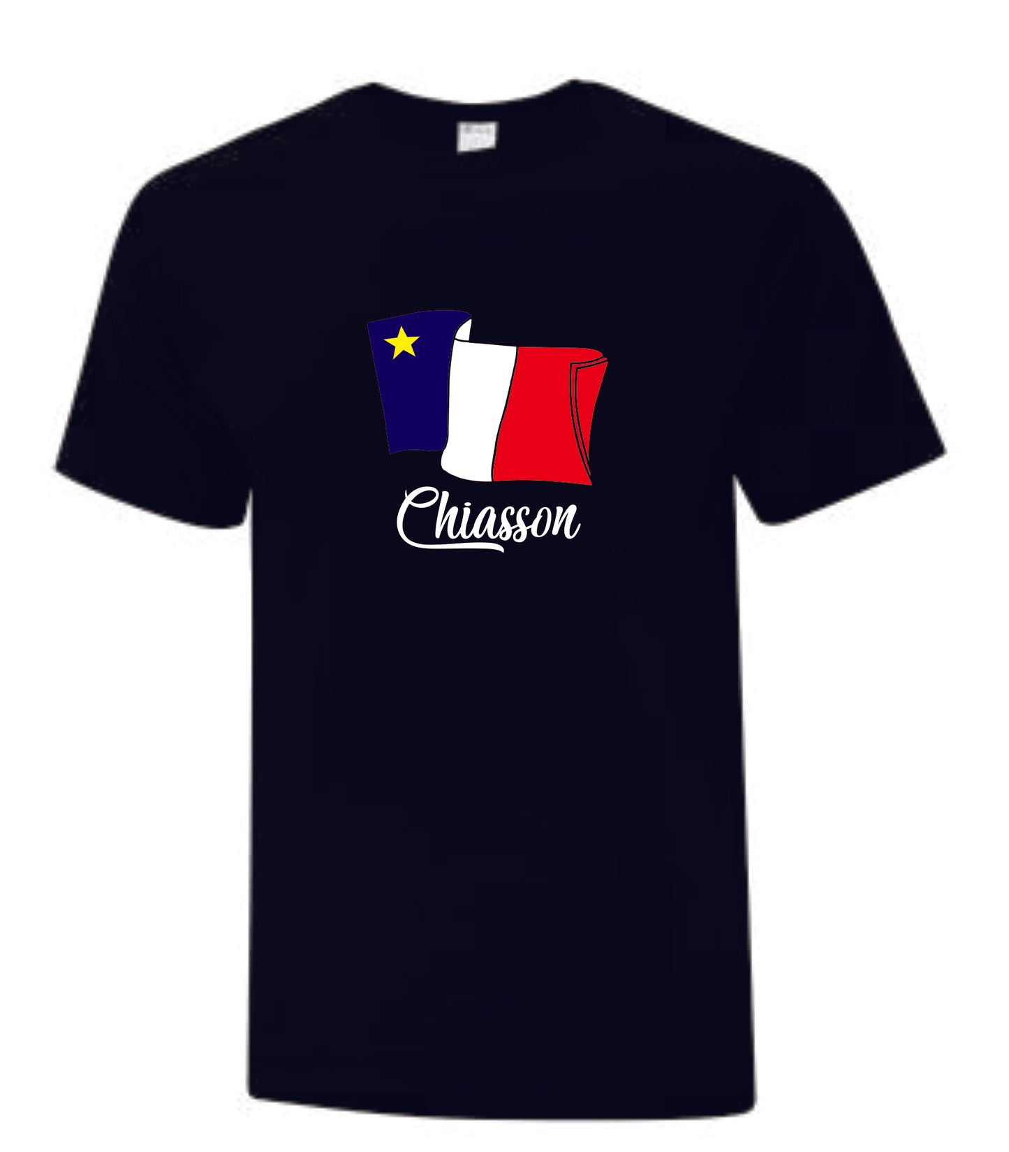 T-shirt acadien - Drapeau avec nom personnalisé