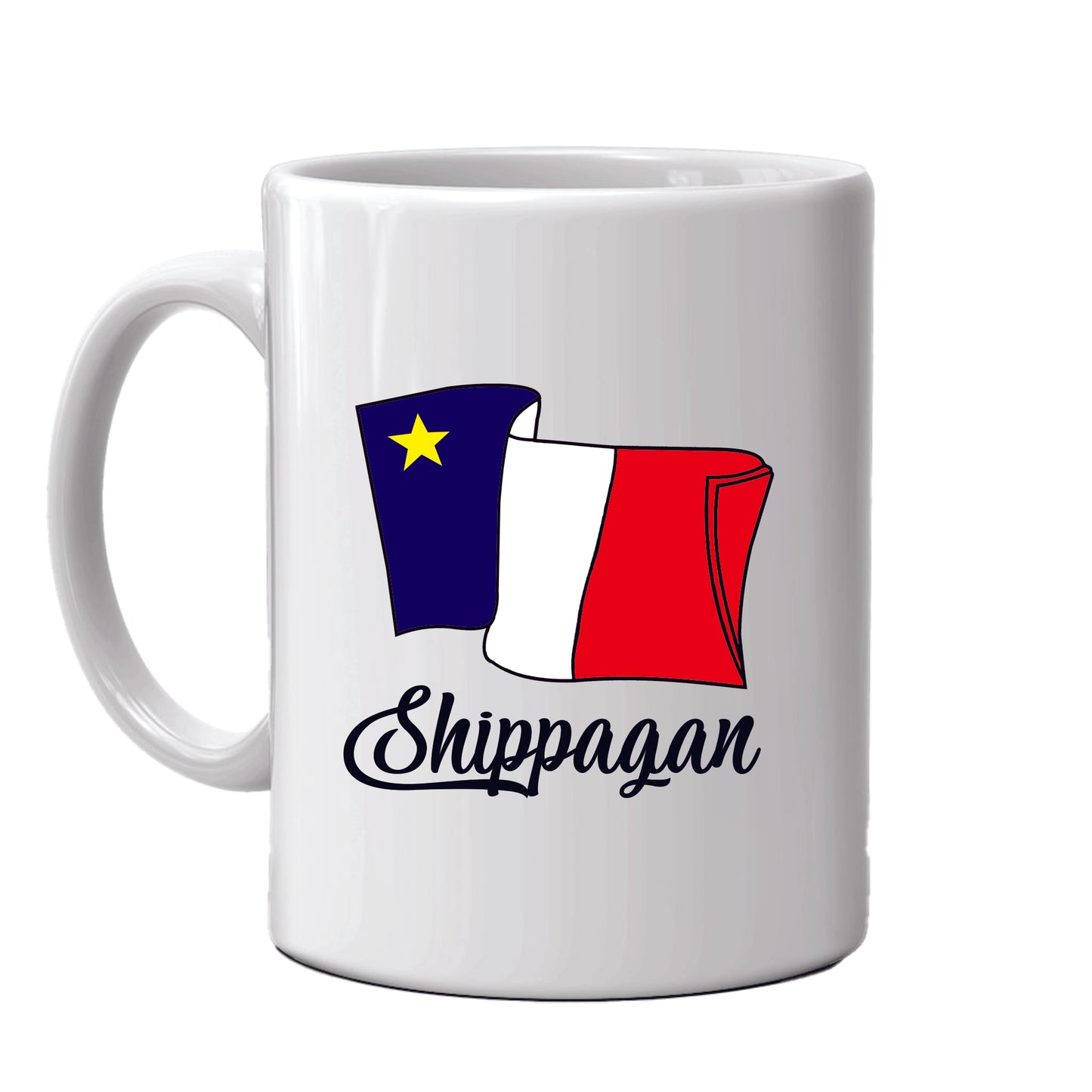 Tasse acadienne - Drapeau avec nom personnalisé
