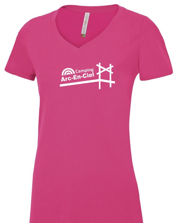 Camping Arc-en-ciel - T shirt V-neck