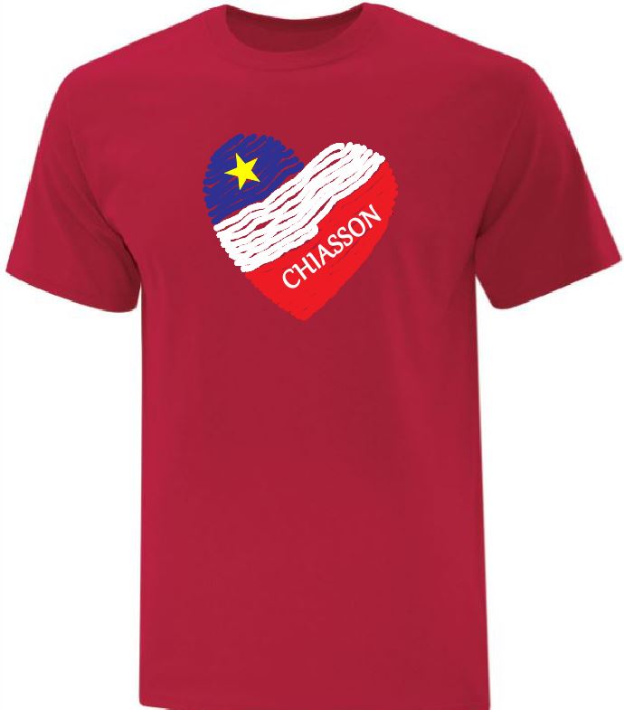 T-shirt acadien nom personnalisé