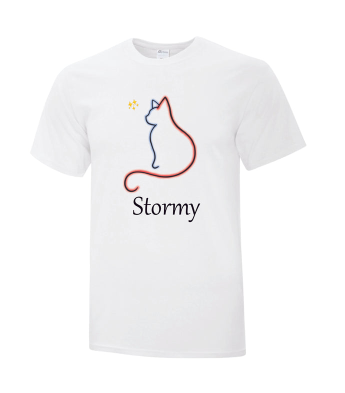 T-shirt acadien - Chat avec nom personnalisé