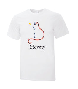 T-shirt acadien - Enfant Chat avec nom personnalisé