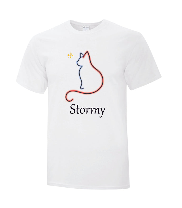T-shirt acadien - Enfant Chat avec nom personnalisé