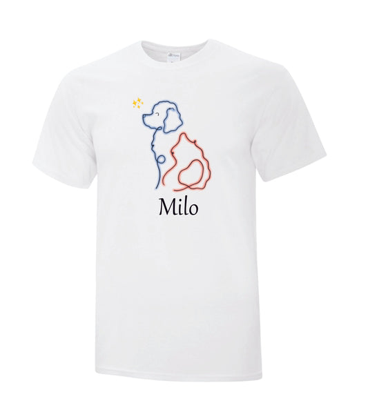 T-shirt acadien - Enfant Chien avec nom personnalisé