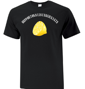 T shirt- Citron Supportons les enseignants