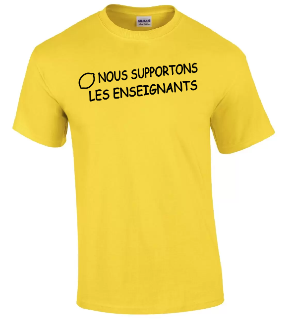 T shirt -Citron Supportons les enseignants