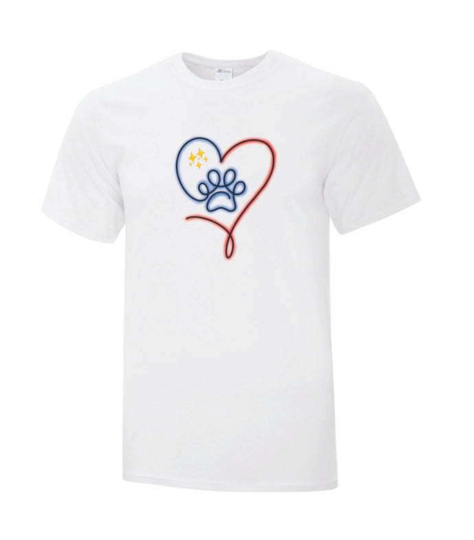 T-shirt acadien - Enfant Coeur avec empreinte de patte