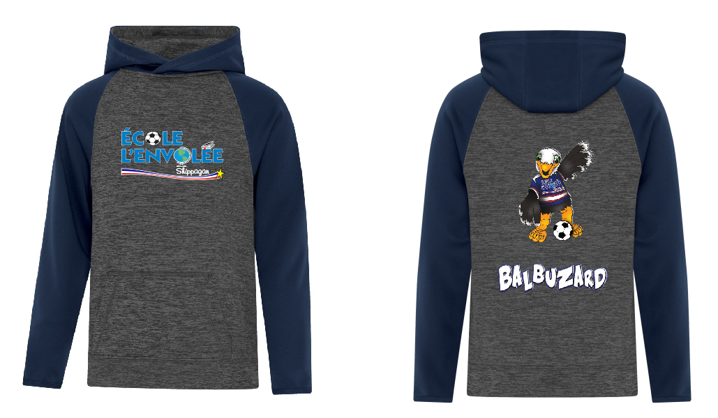 École Envolée - Cagoule 2 couleurs enfant