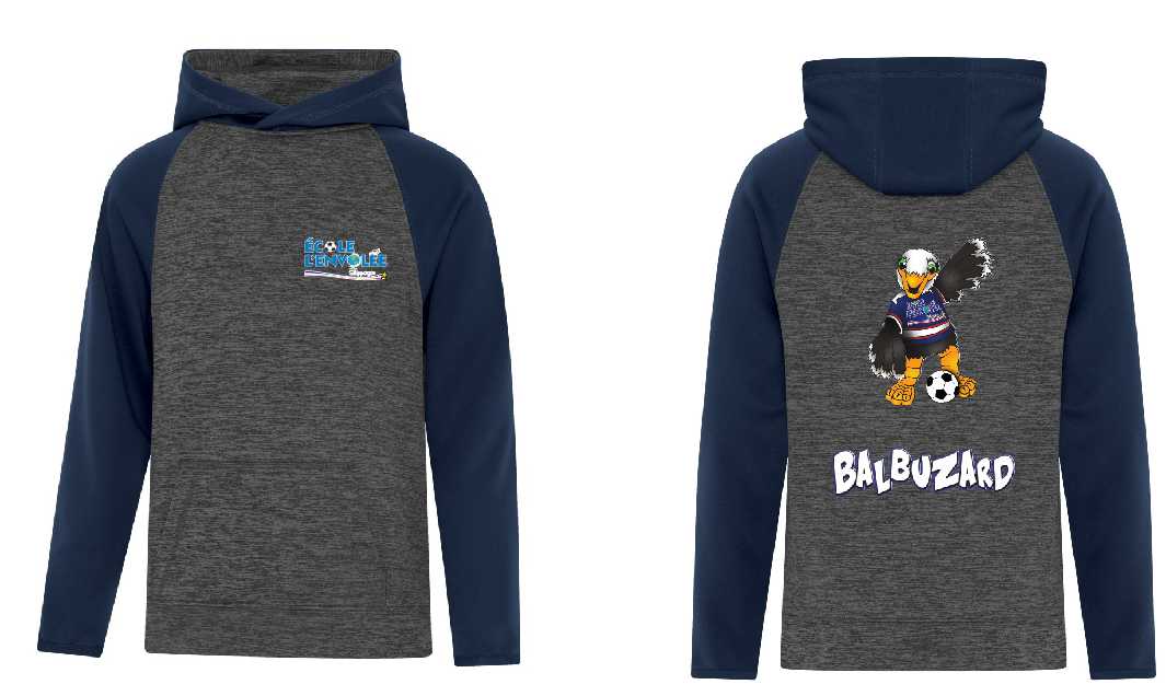 École Envolée - Cagoule 2 couleurs enfant
