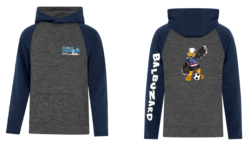 École Envolée - Cagoule 2 couleurs enfant