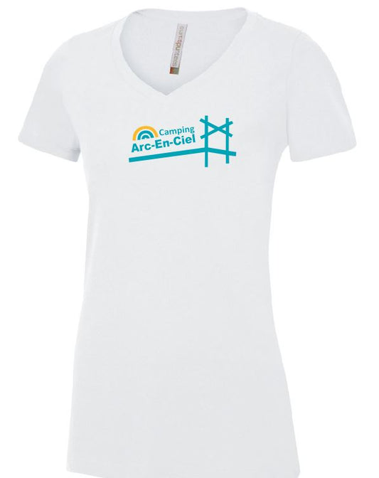 Camping Arc-en-ciel - T shirt V-neck