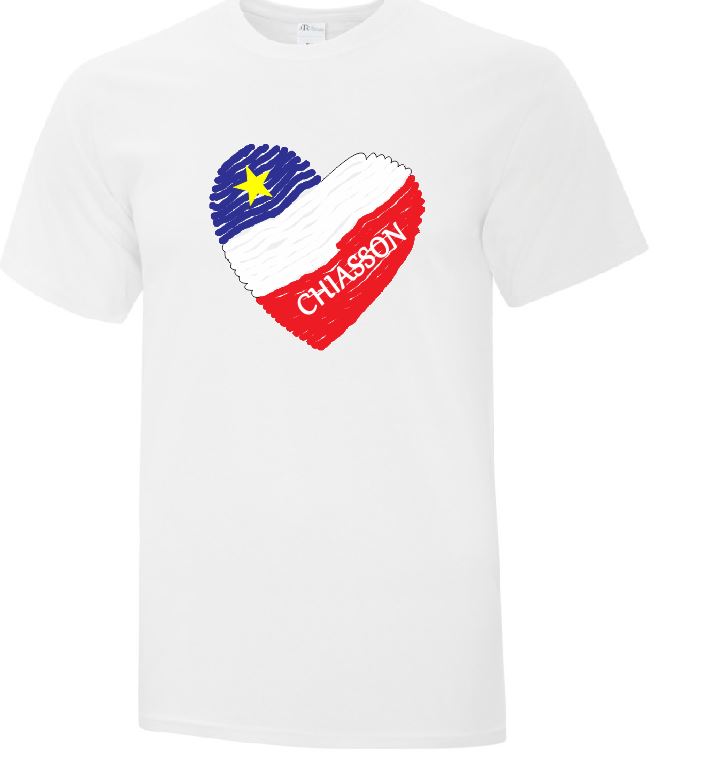 T-shirt acadien nom personnalisé