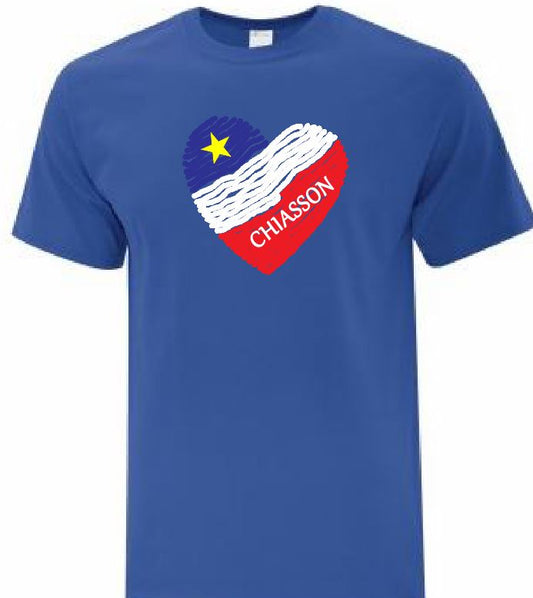 T-shirt acadien nom personnalisé