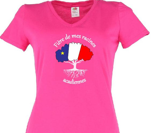 T-shirt acadien- V-neck