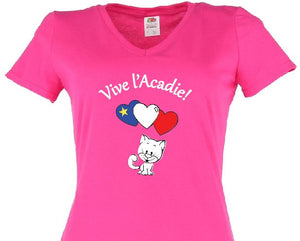 T-shirt acadien- V-neck